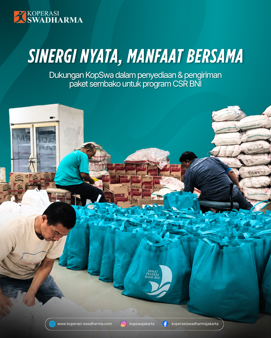 Koperasi Swadharma Jakarta support program CSR BNI