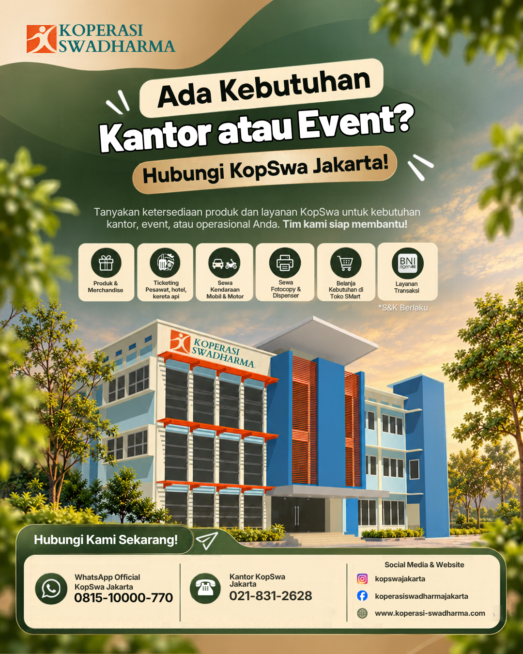 Bukan Cuma Simpanan dan Pinjaman saja, Ini Layanan & Produk KopSwa Jakarta Lainnya!ðŸ‘€ðŸŒ¿