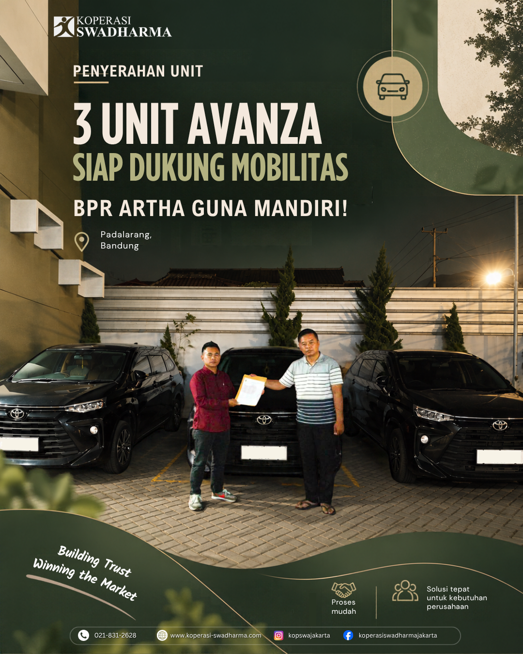 3 Unit Avanza Siap Dukung Mobilitas BPR Artha Guna Mandiri!